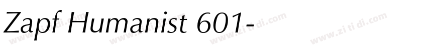 Zapf Humanist 601字体转换